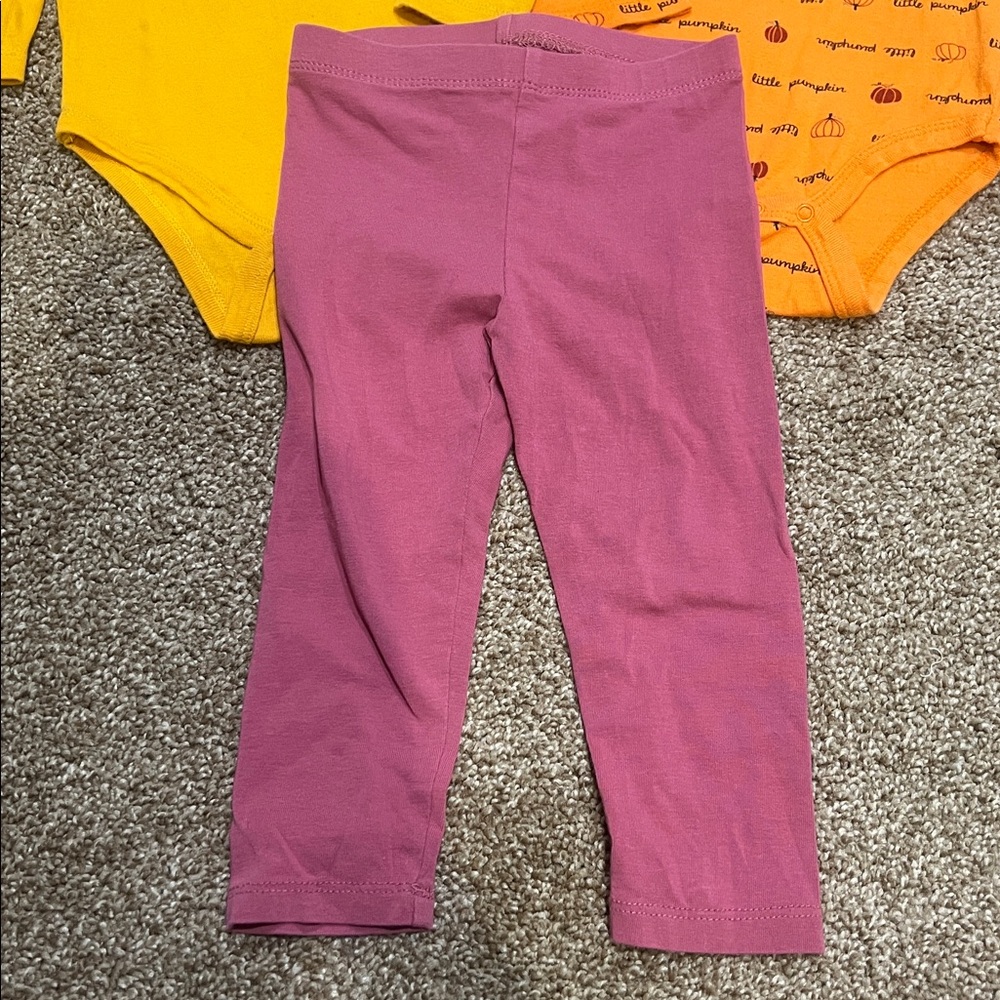 Koala Baby Pumpkin Spice Baby Bodysuit and Leggings Set 18M - Picture 5 of 7
